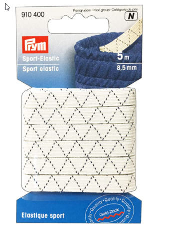 Elastic Velcro Viledon - Elastic sport Prym, 8.5mm, Alb
