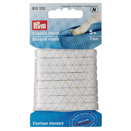Elastic Velcro Viledon - Elastic standard lat 7mm alb, Prym, 910105