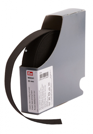 Elastic Velcro Viledon - Elastic strong 25 mm latime, 10 m lungime, negru, Prym