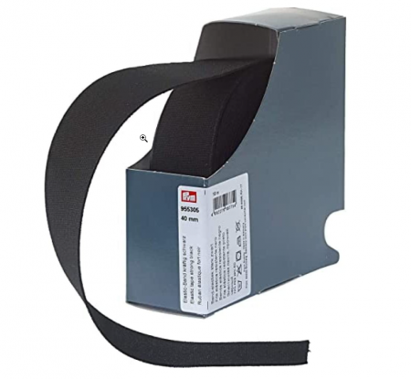 Elastic Velcro Viledon - Elastic strong 40 mm latime, 10 m lungime, negru, Prym