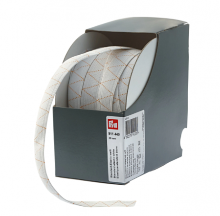 Elastic Velcro Viledon - Elastic universal 20 mm latime, 25 m lungime, alb, Prym