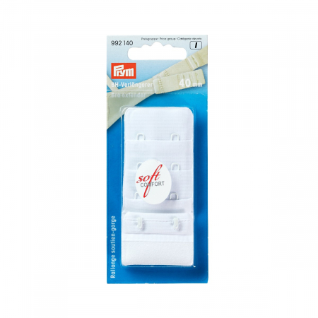 Extensie sutien, culoare alba, mos si baba 3x2, 40 mm, Prym, 992140 [1]