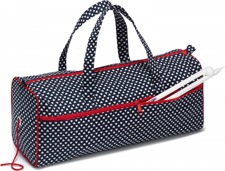 Cutii si organizatoare - Geanta Lovely de depositare cu buline, alb si negru, 43 x 28.9 x 5 cm, Prym