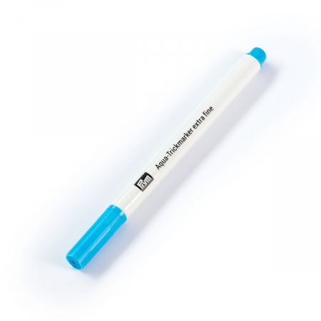 Creioane marker lupa - Marker pentru textile, extra fin, cartus turcoaz, lavabil, Prym 611808