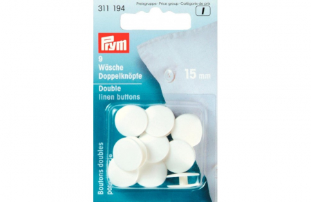 Capse nasturi fermoare - Nasturi dubli din plastic, diametru 15 mm, 9 buc, Prym, 311194