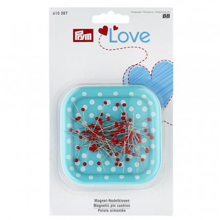 Ace de cusut - Perna magnetica pentru ace cu ace cap de sticla incluse, Prym Love 610287