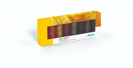 Ata de cusut - Ata Brodat Mettler Poly Sheen Kit Autumn, set 8 buc, No.40/200m