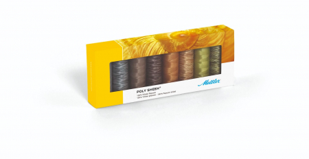 Ata de cusut - Ata Brodat Mettler Poly Sheen Kit Neutral, set 8 buc, No.40/200m
