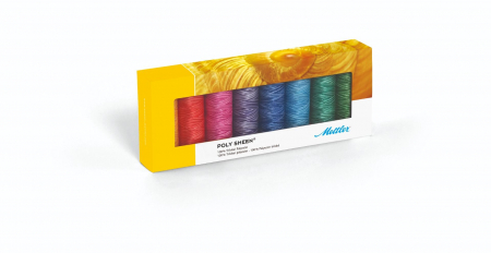 Ata de cusut - Ata Brodat Mettler Poly Sheen Kit Pastel, set 8 buc, No.40/200m