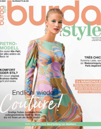 Burda Style 2021 - Revista Burda Style 3/2021 editata in limba germana