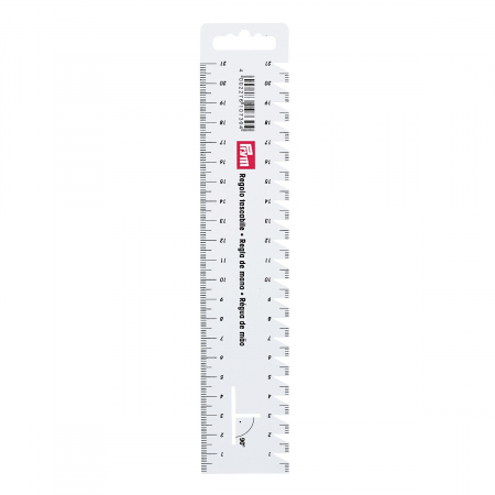 Rigle planse cuttere - Rigla croitorie, flexibila, 21 cm, culoare alba, Prym 610730