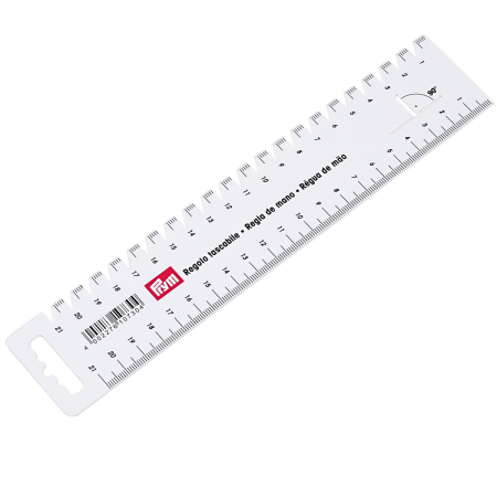 Rigla croitorie, flexibila, 21 cm, culoare alba, Prym 610730 [1]