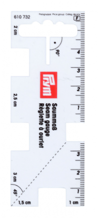 Rigle planse cuttere - Rigla croitorie flexibila pentru cusaturi, unghiuri cu marcaje de 45 si 90 grade, Prym