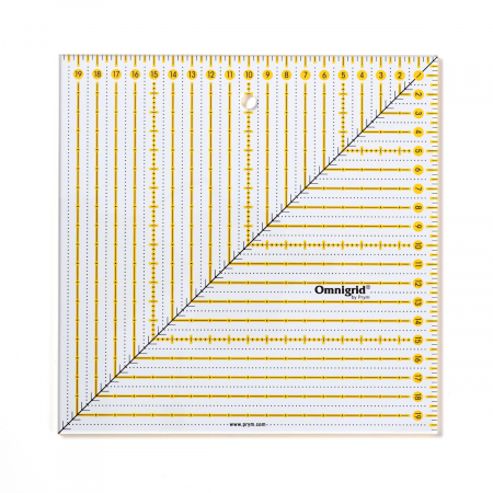 Rigle planse cuttere - Rigla patrata pentru croitorie, patchwork, design grafic, 20x20 cm (8x8 inch), PRYM 611657