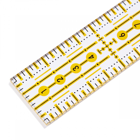 Rigle planse cuttere - Rigla pentru croitorie, patchwork, design grafic, 3 x 30 cm, PRYM 611650