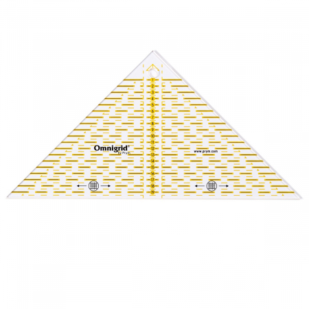 Rigle planse cuttere - Rigla tip triunghi de 45 de grade, pentru croitorie, patchwork, design grafic, gradata in cm, PRYM 611313