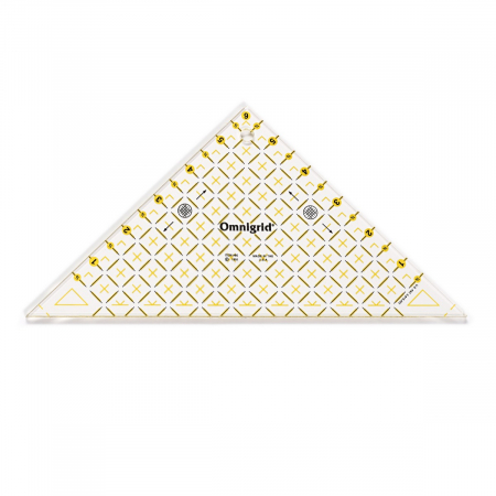 Rigle planse cuttere - Rigla tip triunghi de 45 de grade, pentru croitorie, patchwork, design grafic, gradata in inch. PRYM 611641