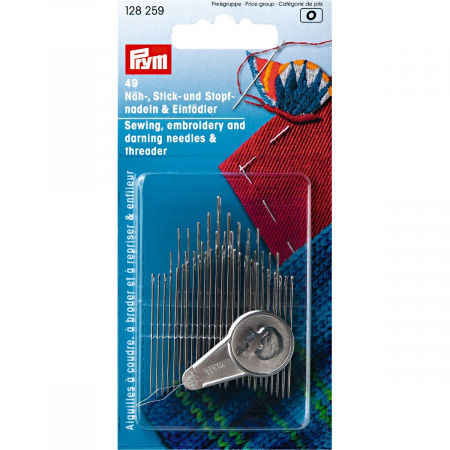 Ace de cusut - Set ace de cusut/brodat/insailat/dispozitiv de infilare, 49 buc, Prym