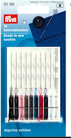 Ace de cusut - Set ace de cusut manual, 10 ace cu 9 culori, Prym