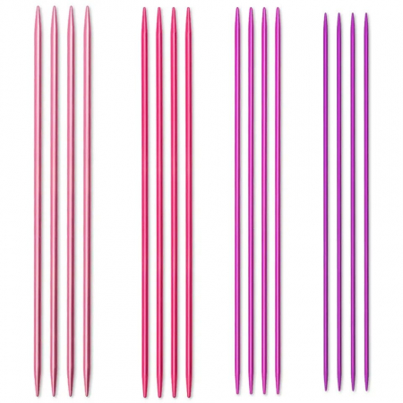 Andrele si crosete - Set andrele pentru ciorapi, de marimi diferite 2.5-4, lungime 20 cm, Prym Colour Collection