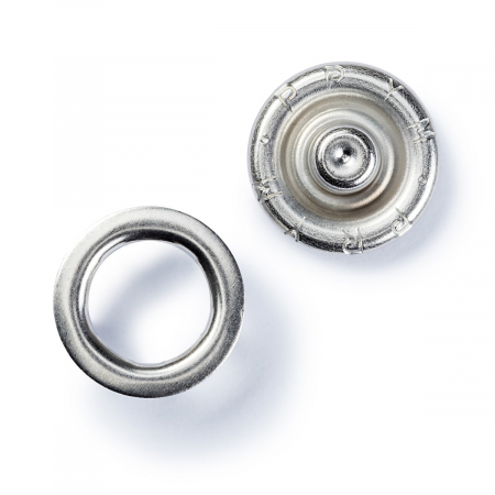 Set capse jersey, 10 mm, finisaj argintiu, pentru tricot, materiale tesute, 390107 [2]