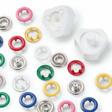 Set capse jersey, 8 mm, in 6 culori, 60 buc, colectia Prym love, Prym, 390740 [1]