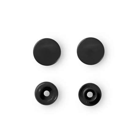 Capse nasturi fermoare - Set capse plastic (30 perechi) de 12,4 mm, negru, Prym, 393105
