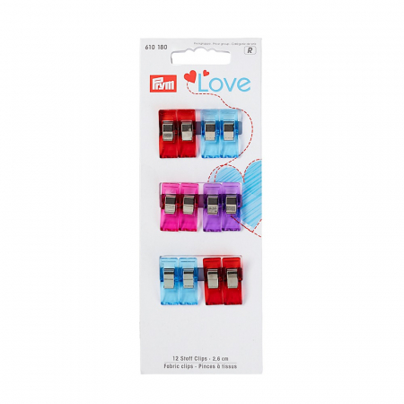 Accesorii - Set clipsuri fixare tipare, textile, de 2,6 cm, 12 buc, Prym love 610180