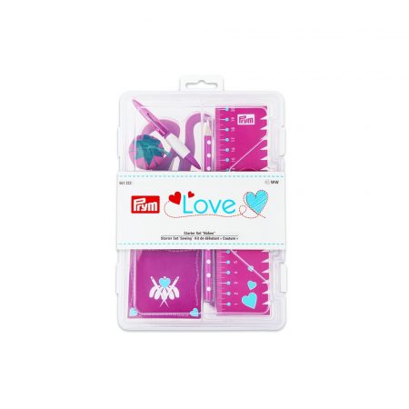 Cutii si organizatoare - Set de croitorie pentru cusut, roz, ideal cadou, Prym Love Starter, 651223