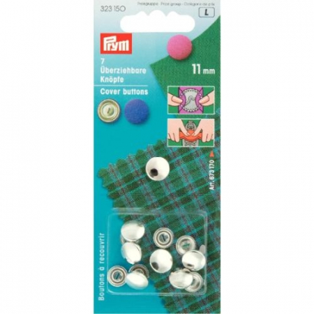 Capse nasturi fermoare - Set nasturi de imbracat din metal, 11 mm diametru, 7 bucati, Prym