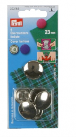 Capse nasturi fermoare - Set Nasturi de imbracat din metal, 23 mm diametru, 4 bucati, Prym