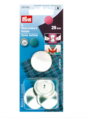 Capse nasturi fermoare - Set nasturi de imbracat din metal, 29 mm diametru, 3 bucati, Prym
