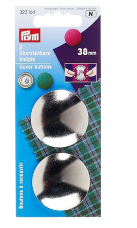 Capse nasturi fermoare - Set nasturi de imbracat din metal, 38 mm diametru, 2 bucati, Prym