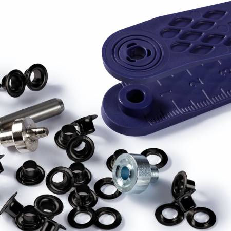 Set ocheti de 5 mm, cu dispozitiv de montare, 40 buc, Prym 542371 [1]
