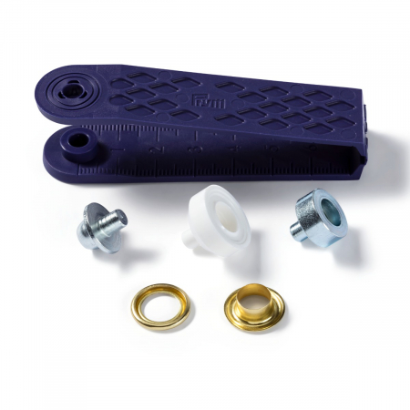 Set ocheti de 8 mm, auriu cu dispozitiv de atasare, 24 buc, Prym 541375 [1]