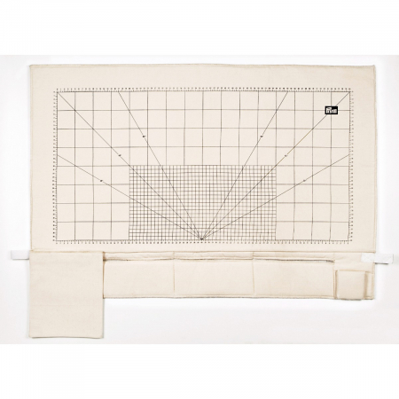 Cutii si organizatoare - Suport multifunctional pentru masina de cusut, cu scara metrica, dimesiune 52x90 cm, cu 3 buzunare pentru accesorii