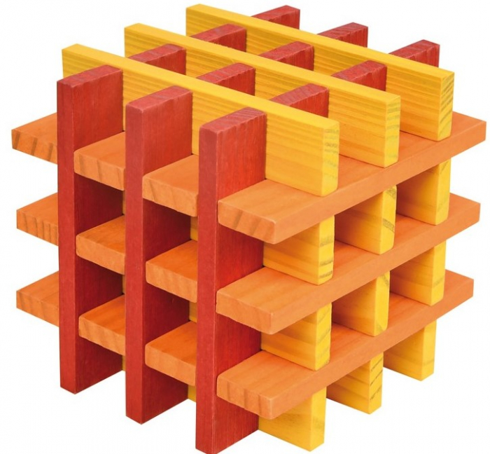 City Blocks-cuburi de lemn pentru construit, culori calde [4]