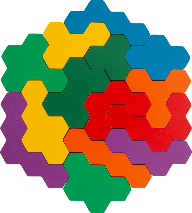 Hexagon Joc educativ din lemn [3]