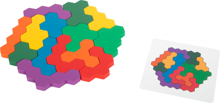 Hexagon Joc educativ din lemn [2]