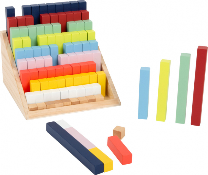 Matematica pentru cei mici cu bete mari colorate din lemn, XL [5]