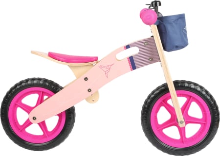 Bicicleta de echilibru din lemn Colibri in accente roz neon [4]