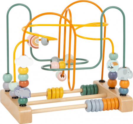 Jucarie cu 3 circuite cu activitati educative in culori pastel cu design Safari [0]