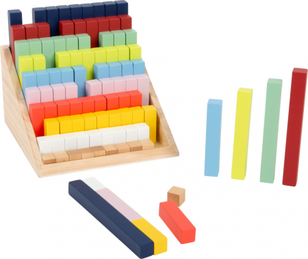 Matematica pentru cei mici cu bete mari colorate din lemn, XL [4]