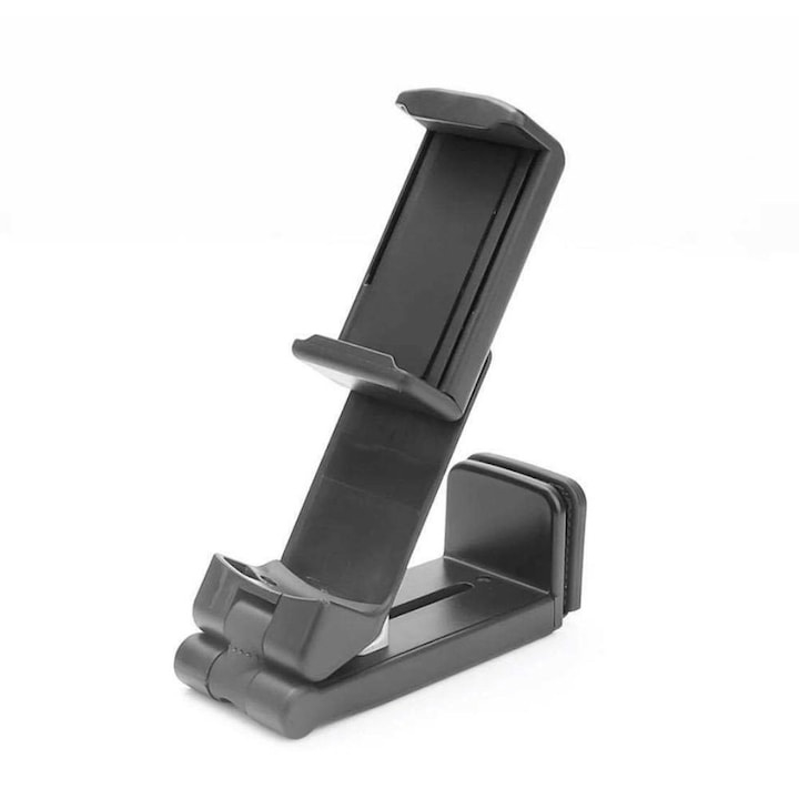 Suport universal pentru telefon, ABS, reglabil, rotire 360°, multifunctional, 9.3 x 3.7 x 3.5 cm, negru [2]