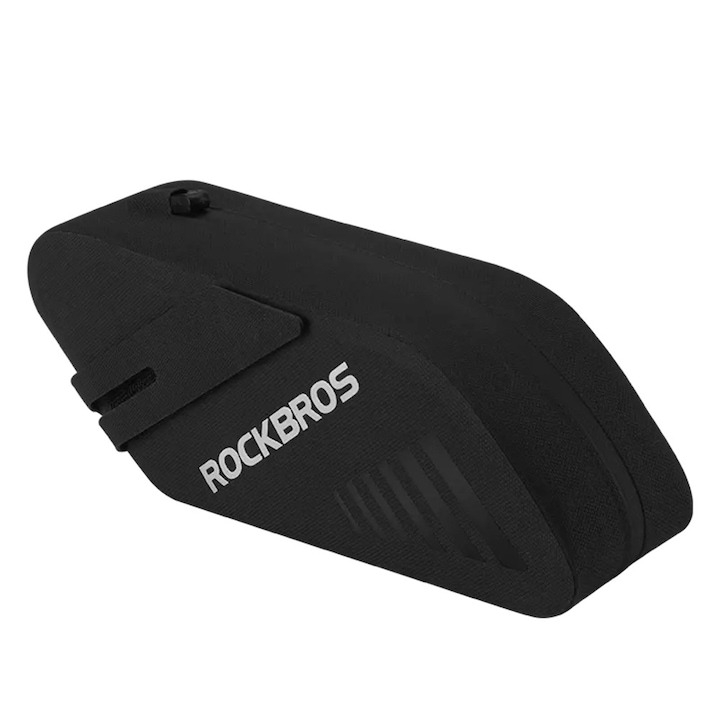 Geanta impermeabila pentru bicicleta, 0.6l, 17 x 5.5 x 8 cm, negru [7]