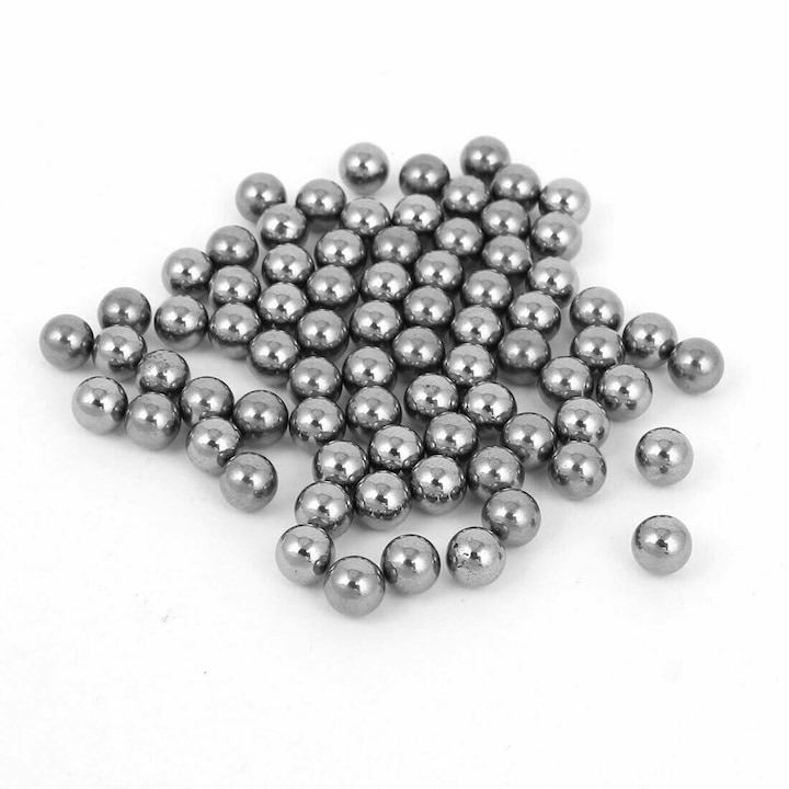Set 1500 bile metalice, pentru airsoft, 0.35 g, 4.46 mm, argintiu [7]