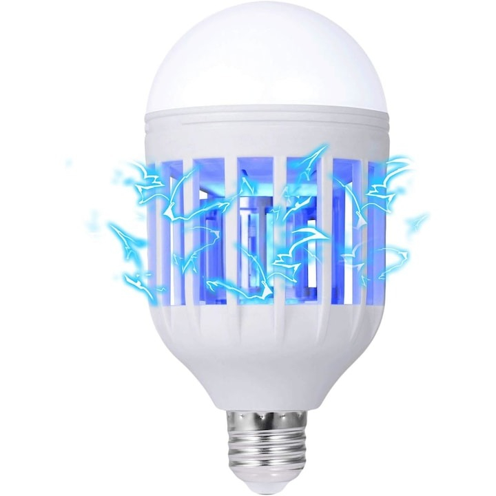 Bec cu lampa UV, 2in1, anti-insecte, 15 W, alb rece [2]