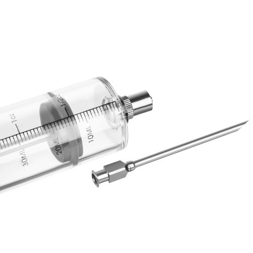 Seringa pentru injectare carne, 3 ace diferite, capacitate 50 ml, reutilizabila, gradata, plastic, otel inoxidabil, 7.7 x 23 x 3.5 cm, gri [12]
