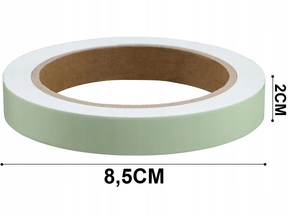 Banda adeziva, fosforescenta, 3 m x 2 cm, multifunctionala, verde [2]