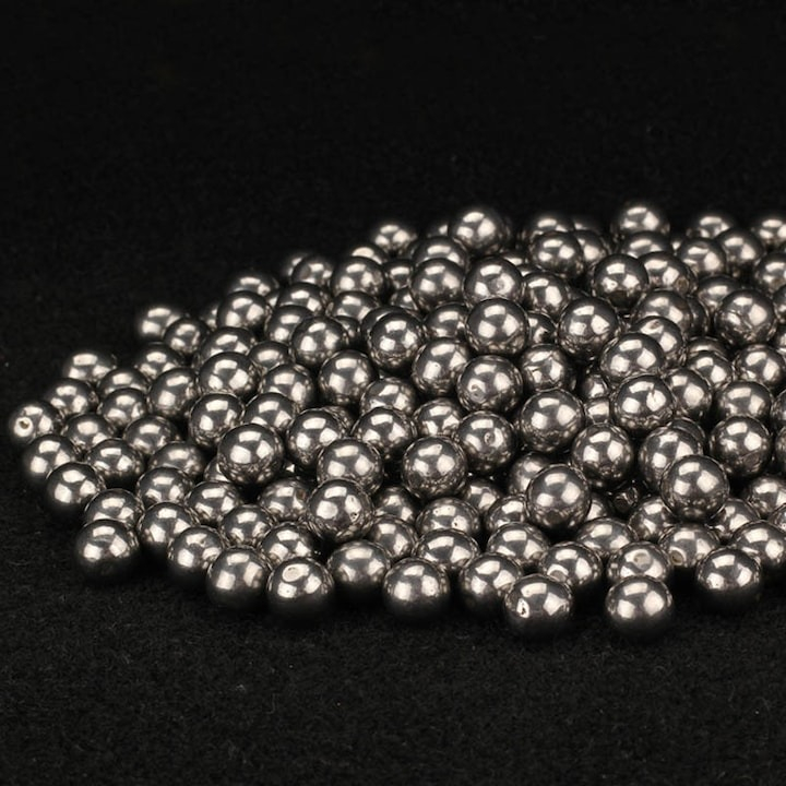Set 1500 bile metalice, pentru airsoft, 0.35 g, 4.46 mm, argintiu [3]